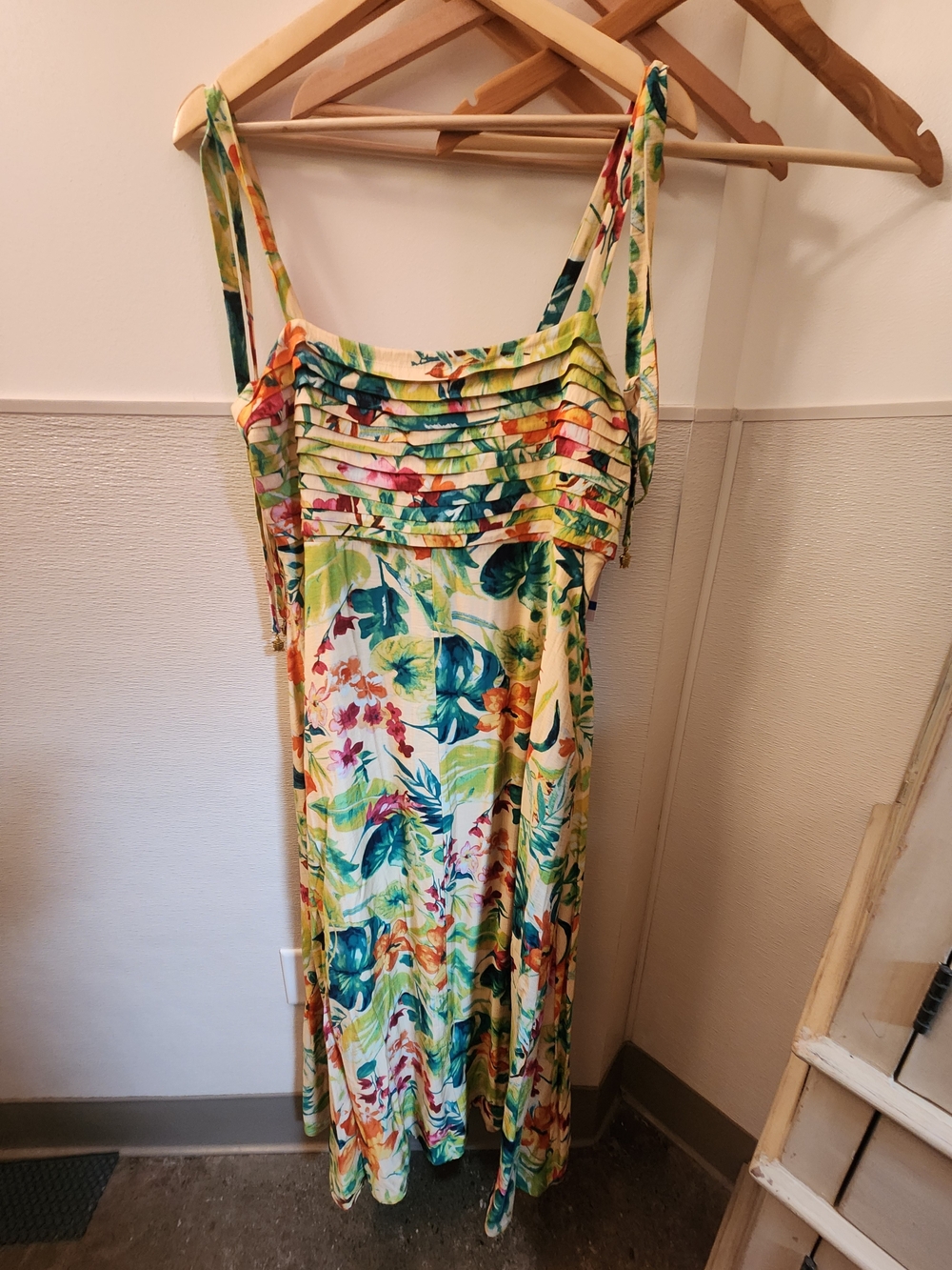 Taylor Tropical Floral Maxi Dress - Yellow, Green, Blue